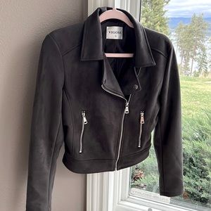 Faux Suede Gray Biker Jacket - Nordstrom